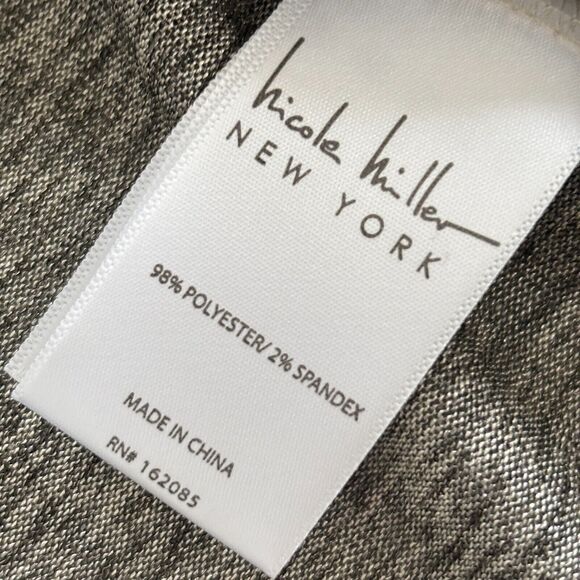 Nicole Miller Sparkle Tee Wms Sz Small Gold Drawcord Short Sleeves - Picture 7 of 8